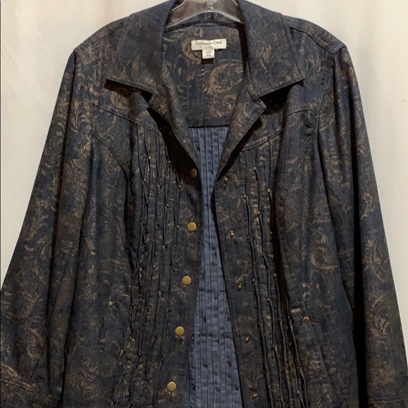 Coldwater Creek Jackets & Blazers - COLDWATER CREEK JACKET DARK DENIM/METALLIC SZ W18
